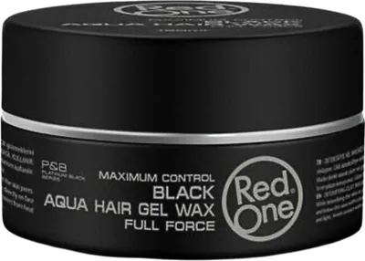 Image de Red One - Cire pour cheveux - Noir - Aqua Hair Gel Wax - Pour une fixation puissante et de la brillance - 150 ml - 1 pièce