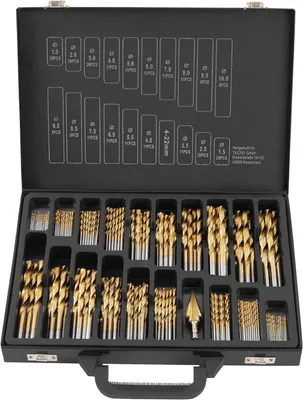 Produktbild von HSS Titan Spiralbohrer Set mit Stufenbohrer, 231-teilig, 1-10 mm