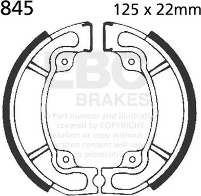 Immagine prodotto di Ganasce freno EBC 845 (1 set)