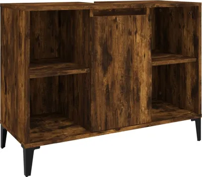 Produktbild von Waschbeckenunterschrank Räuchereiche 80x33x60 cm Holzwerkstoff