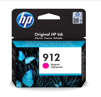 Obrázek produktu pro HP 912 Purpurová originální inkoustová kazeta, Standardní výtěžnost, Purpurová, Inkoust na pigmentové bázi, 2,93 ml, 1 kusů, Balení po jednom
