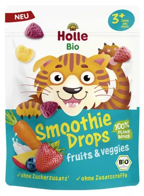 CHRUPKI OWOCOWO - WARZYWNE LIOFILIZOWANE DO SMOOTHIE BEZ DODATKU CUKRÓW OD 3 ROKU BIO 15 g - HOLLE