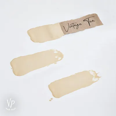 Produktbild von Mat Natural Vintage Paint Kreidefarbe – Möbelfarbe Matt | Wasserbasiert VOC-arm EN 71-3 EU Ecolabel | 65+ Farben | Shabby Chic & Vintage Look - 700 ml - Vintage Tea