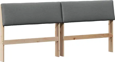 Produktbild von vidaXL Gepolstertes Kopfteil Dunkelgrau 180 cm Massives Kiefernholz