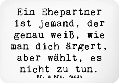 Produktbild von Mr. & Mrs. Panda magnet Spruch Ehepartner Liebe - Weiß - Geschenk, Notizhalter, zettelhalter, Pinnwandmagnet, Geburtstage, Kühlschrankmagnet, Respekt, whiteboardmagnet
