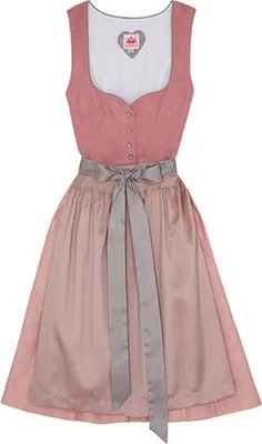 Produktbild von Spieth & Wensky Dirndl Dosine Midi-Dirndl Kleid 2-teiliges Trachtenkleid Rocklänge 60cm, Farbe:Rosa, Größe:42/XL