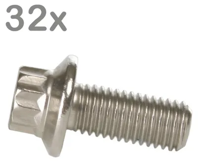 Zdjęcie produktu dla 32 śruby do felg M7x16 ze stali nierdzewnej do felg BBS, Rial, Schmidt, O.Z. i Dynatech Carline