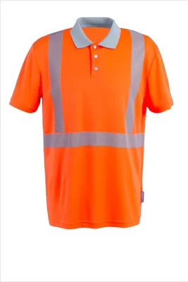 Produktbild von Planam Norit Warnschutz Poloshirt kurzarm Gr. 3XL orange/zink