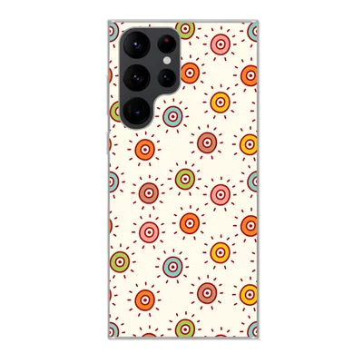 Produktbild von MuchoWow® Handyhülle Schutzhülle Hülle für Samsung Galaxy S22 Ultra Muster - Sonne - Punkte - Mädchen - Kinder - Kinder Silikon Softcase Handy Hülle - Abbildung