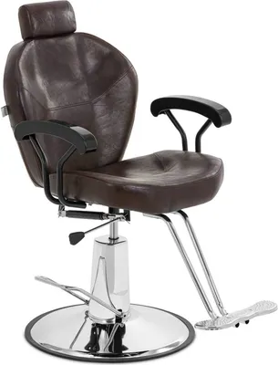 Produktbild von Expondo physa Friseurstuhl Ilford mit Kopf-& Fußstütze - Sitzhöhe 52 - 64 cm - 150 kg - Braun