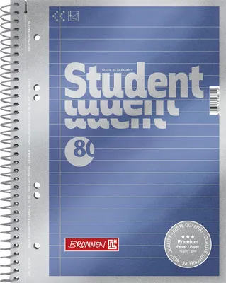 Immagine prodotto di 5X BRUNNEN 1067151 Collegeblock A5 liniert Premium
