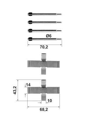 Produktbild von Ate Zubehörsatz, Scheibenbremsbelag 13.0460-0018.2