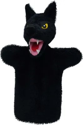 Produktbild von Handpuppe Böser Wolf 28 cm Schwarz, 22627A