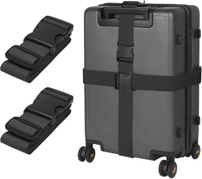 Produktbild von Famanu Kofferriem Verstellbar Schwarz - Set von 2 - 195 cm