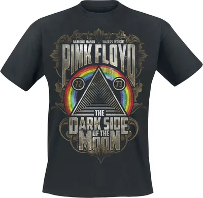 Produktbild von Pink Floyd T-Shirt Herren Dark Side - Gold Leaves schwarz M