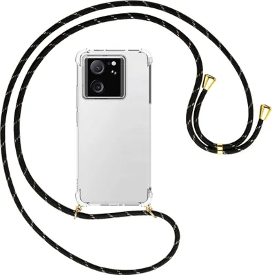 A clear product shot of a phone case with a lanyard attached, presented on a white background.