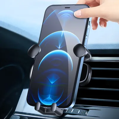 Produktbild von Triangle Convenient Benutzerfreundlicher Autotelefonhalter Gravity Sensing Rubber Pad Quick für Mobiltelefone