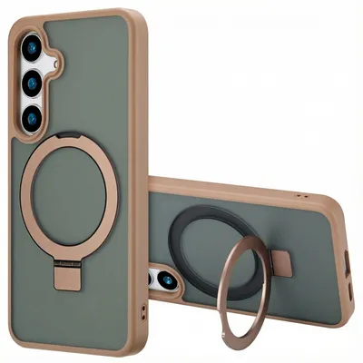 Imagen del producto de Funda con anillo y soporte con MagSafe para Samsung Galaxy S24 - Marrón