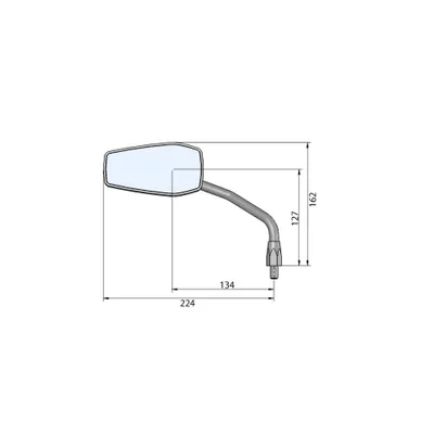 Produktbild von LSL LSL Spiegel Gonia, schwarz für linke Seite für W 800 Street - 35 KW