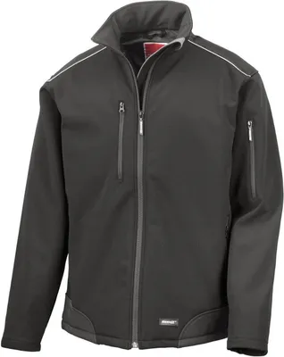 Produktbild von Result Herren Ripstop Softshell-Jacke BC860 (L) (Schwarz/Schwarz)