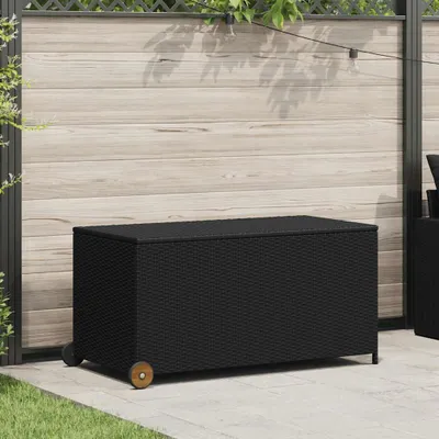 Produktbild von "2026 Promotion" Garten-Auflagenbox Schwarz 120x65x61 cm Poly Rattan - Gartenboxen CC4640