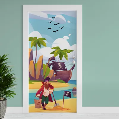 Produktbild von Türfolie "Piraten" 90x200cm Türposter Deko Aufkleber Folie Tapete TF04-12