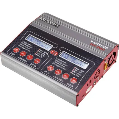 Immagine prodotto di VOLTCRAFT V-Charge 200 Duo, caricabatterie multifunzione 12 V, 230 V 10 A, NiMH, NiCd, LiPo, LiIon, LiHV, piombo