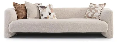 Zdjęcie produktu dla Elegancka beżowa sofa z tkaniny do salonu i przedpokoju