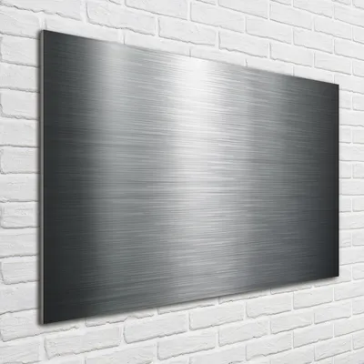 Produktbild von Tulup® Glas-Bild - 100 x 70 - Wandbild aus Glas - Wandkunst - Wandbild hinter gehärtetem Sicherheitsglas - Kunst: modern & klassisch - Metall-Textur - Silber