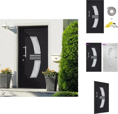 Produktbild von vidaXL Haustür Anthrazit 88x200 cm -  Haustüren
