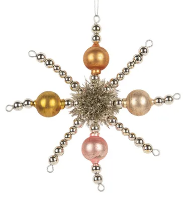 Immagine prodotto di Clayre & Eef Decorazione natalizia 16x3x16 cm in vetro color argento