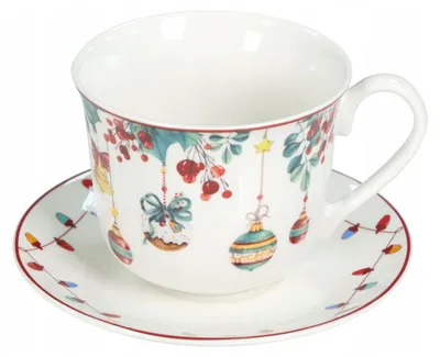 Produktbild von Livello Weihnachts-Jumbo-Tasse mit Untertasse 400ml