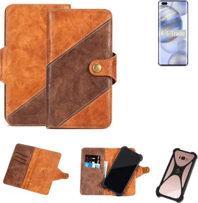 Produktbild von K-S-Trade Handyhülle Schutzhülle Bookstyle Case Wallet-Case kompatibel mit Huawei Honor 30 Pro+ Cover Klapphülle Kantenschutz Smartphone