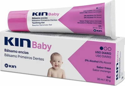 Produktbild von KIN BABY Gel-Kaugummibalsam #Erdbeere 30 ml