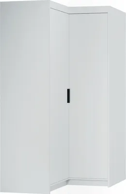 Produktbild von Tkmoebel 2-türiger Kleiderschrank Eckgarderobe LENA 2D Breite 98cm x 98 cm ,Weiß