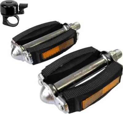 Productafbeelding van Lynx "Comfort" fietspedaal, klassiek model. Schroefdraad: 9/16. Inclusief fietsbel