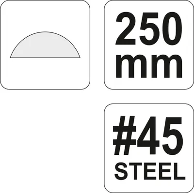 Obrázek produktu pro Rašple na dřevo půlkulatá 250 mm #45