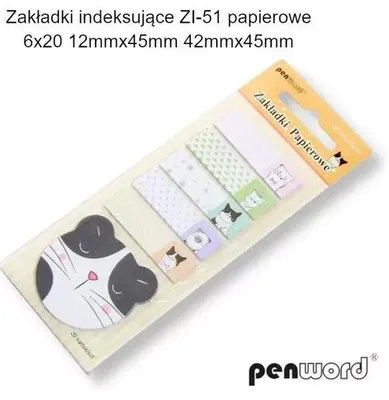 Produktbild von Registermarken 12 x 45 mm, 6 x 20 Stück, aus Papier – Penword