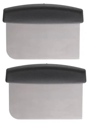 2er Set Teigschaber-Schneider aus Edelstahl, 16,8 cm
