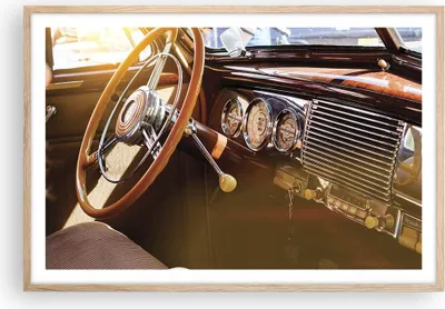 Produktbild von Gerahmtes Poster - Rahmen in heller Eiche - Auto Retro Vintage - 91,5x61 cm - Wand Bild - Wanddeko - Wandbilder - Kunstposter - Wandposter - Bilderrahmen - Bilder - Kunstdruck - P2NAA91x61-4939