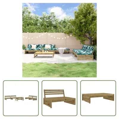 Produktbild von The Living Store 6-tlg. Garten-Lounge-Set Imprägniertes Kiefernholz