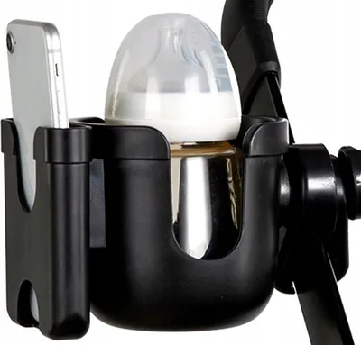 Produktbild von Kinderwagen - Becherhalter - Multifunktional - Telefonhalter - Robuste Qualität - Einfache Montage - Universelle Passform