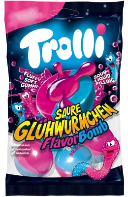 Produktbild von Trolli Saure Glühwürmchen Flavor Bomb 4er