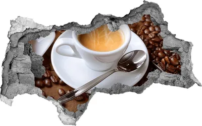 Produktbild von Selbstklebender Loch-3D-Aufkleber 95x73 cm aromatisierten Kaffee