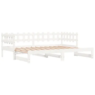 Obrázek produktu pro VidaXL 840389, Rozkládací pohovka, Bílá, Borovicové dřevo, 2035 mm, 980 mm, 685 mm