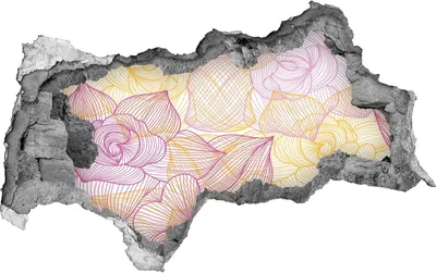 Produktbild von Selbstklebender Loch-3D-Aufkleber 95x73 cm Blumenmuster
