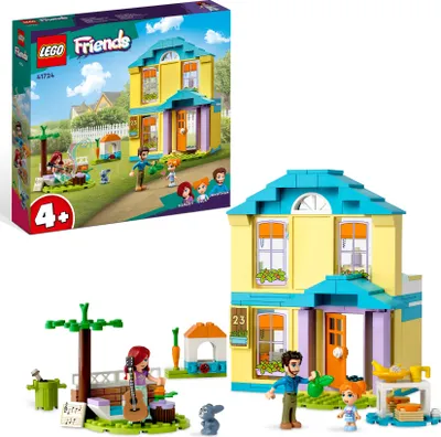 Produktbild von LEGO 41724 Friends Paisleys Haus, Puppenhaus mit 3 Mini-Puppen und Hasenfigur, Ella und Jonathan der Charaktere 2023 als Zubehör, Spielzeug für Mädchen und Jungen ab 4 Jahren