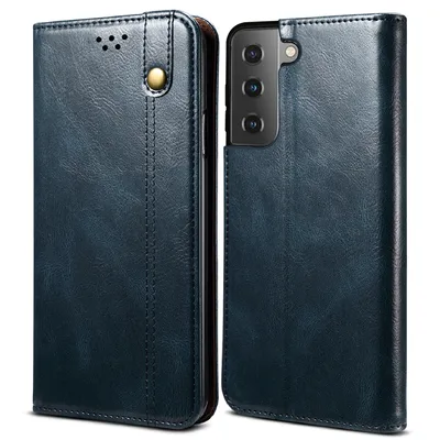 Immagine prodotto di Custodia per Samsung Galaxy S23 in pelle flip case portafoglio con funzione stand blu