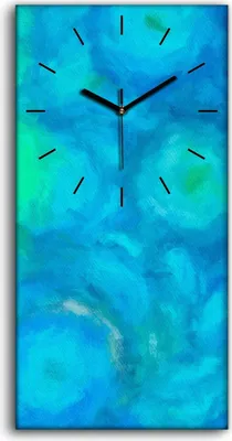 Produktbild von Wanduhr Bürouhr Leinwand Bild Geräuschlos 30x60 Malerei Abstrakte Kunst - schwarze Hände
