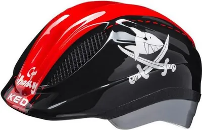 Immagine prodotto di KED Meggy II Originals | Casco da bicicletta per bambini con rete di protezione dagli insetti Luce posteriore a LED integrata Tecnologia maxSHELL, colore: sharky red, taglia: 52-58 (M)